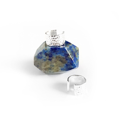 Nausznica szeroka młotkowana srebro p.925