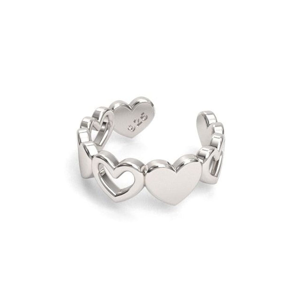 Nausznica serduszka srebro p.925