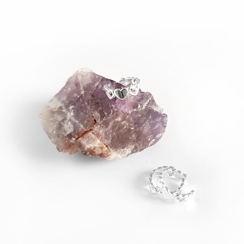 Nausznica serduszka srebro p.925