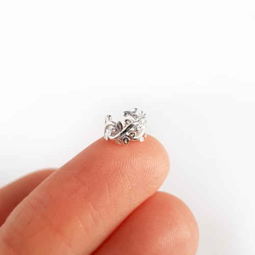 Nausznica gałązki srebro p.925