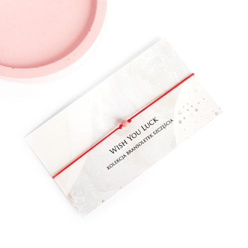 WishYouLuck fosfosyderyt kuleczka bransoletka szczęścia na czerwonym sznurku