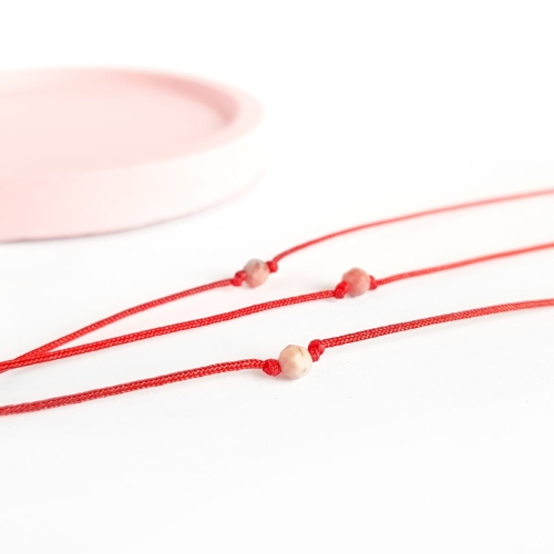 WishYouLuck fosfosyderyt kuleczka bransoletka szczęścia na czerwonym sznurku