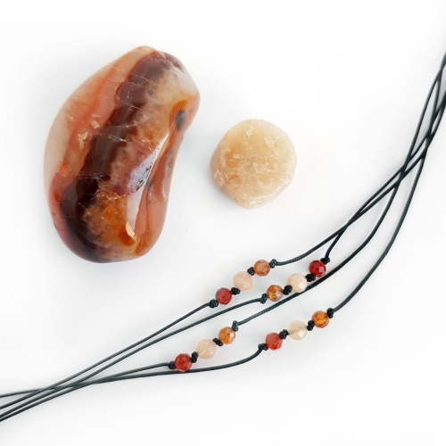 Balance - czakra sakralna - hessonit, kamień słoneczny, karneol