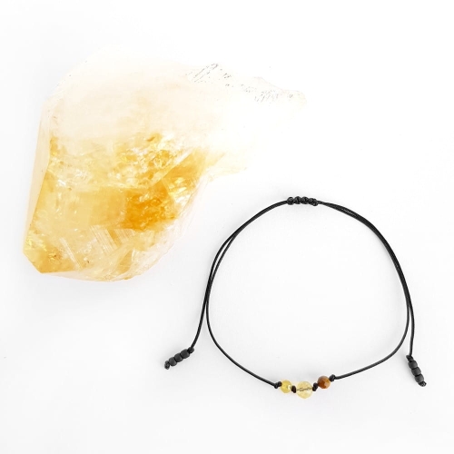 Balance - czakra splotu słonecznego - żółty agat, żółty fluoryt, tygrysie oko