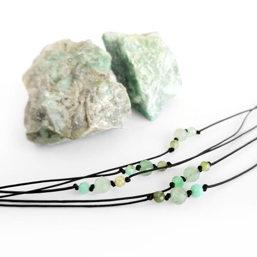 Balance - czakra serca - chryzopraz, awenturyn, tsavoryt