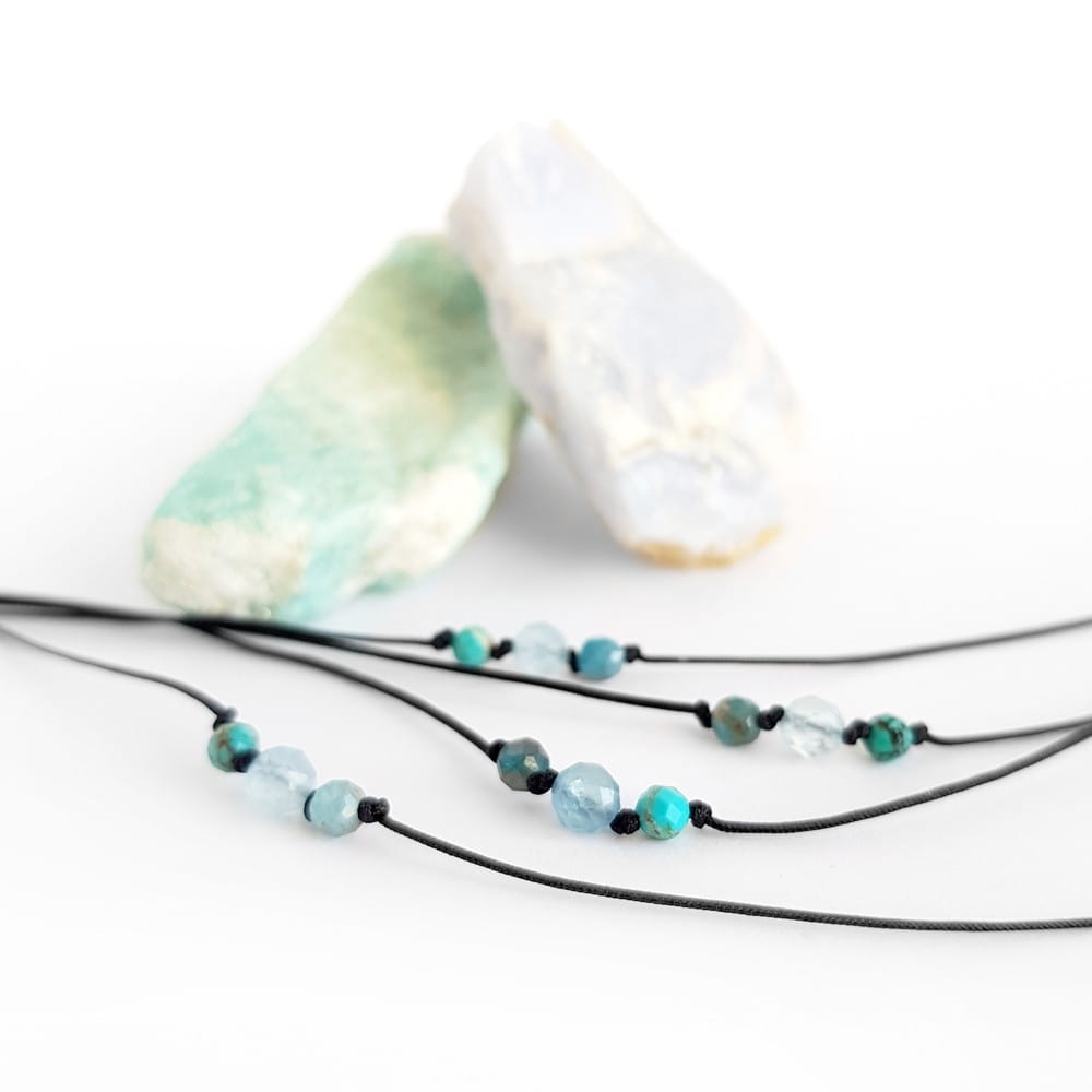 Balance - czakra gardła - chryzokola, akwamaryn, apatyt