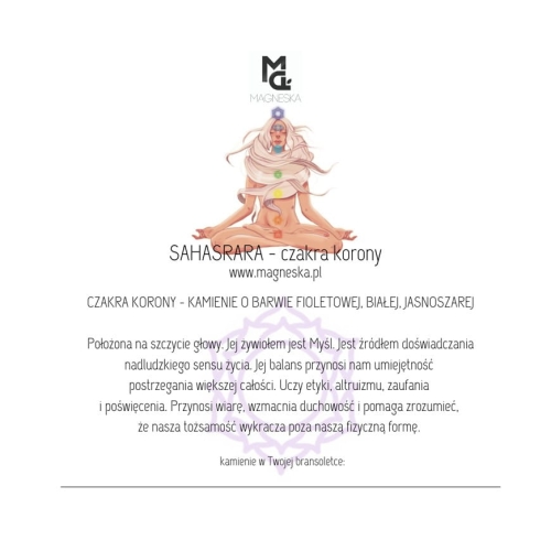 Balance - czakra korony - labradoryt, kryształ górski, kamień księżycowy