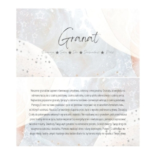 Granat - karta z właściwościami kamienia