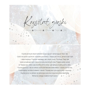 Kryształ górski - karta z właściwościami kamienia