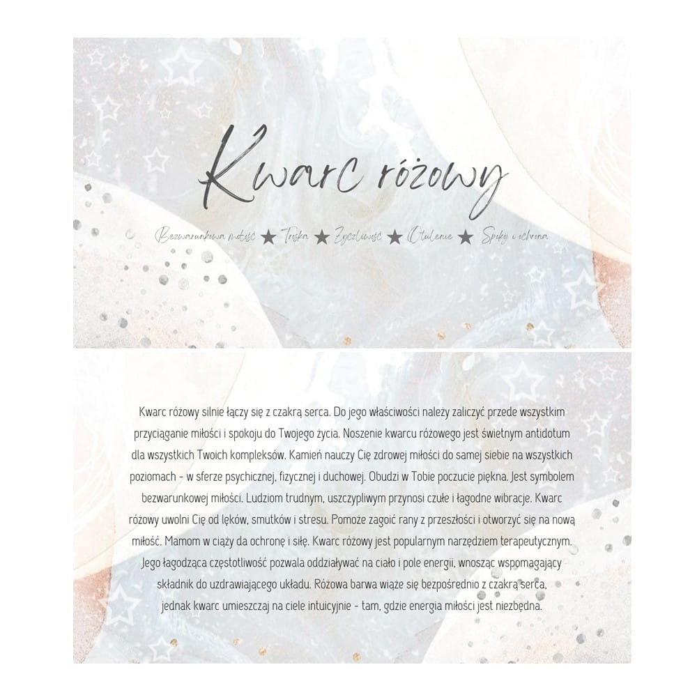 Kwarc różowy - karta z właściwościami kamienia