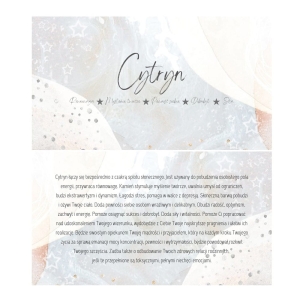 Cytryn - karta z właściwościami kamienia