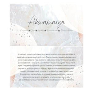 Akwamaryn - karta z właściwościami kamienia