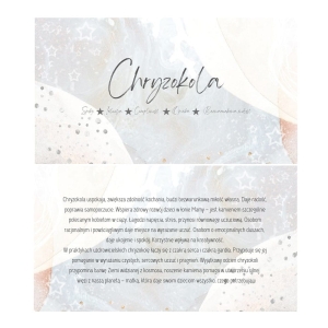 Chryzokola - karta z właściwościami kamienia