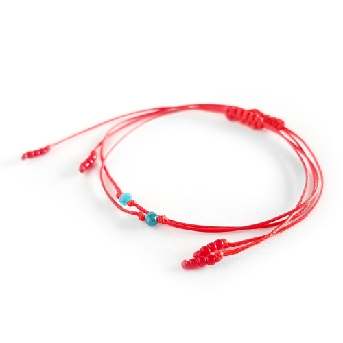 WishYouLuck apatyt mini bransoletka szczęścia na czerwonym sznurku