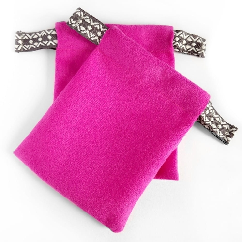 Woreczek na biżuterię Boho róż i szarości