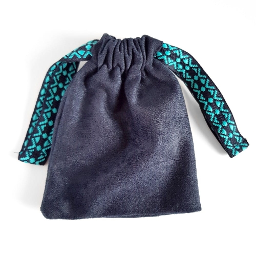 Woreczek na biżuterię Boho granat i lazur