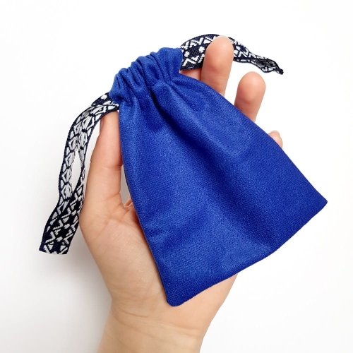 Woreczek na biżuterię Boho chaber i granat