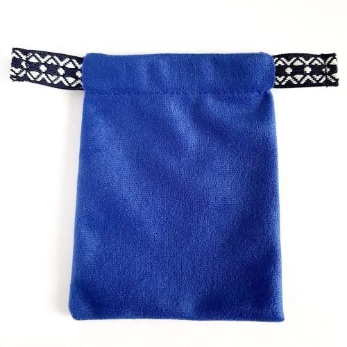Woreczek na biżuterię Boho chaber i granat