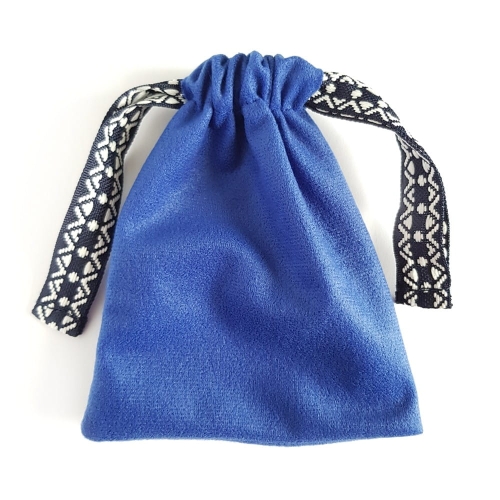 Woreczek na biżuterię Boho chaber i granat