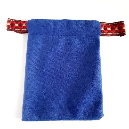 Woreczek na biżuterię Boho chaber i brąz