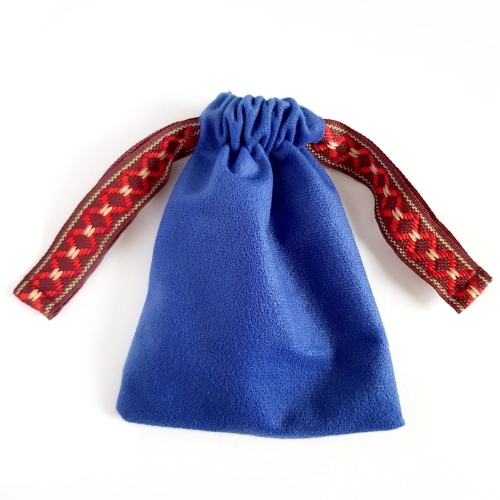 Woreczek na biżuterię Boho chaber i brąz