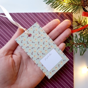 Etykieta świąteczna - ciasteczka - pakiet 5 sztuk