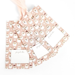 Etykieta świąteczna - Mikołajki - pakiet 5 sztuk