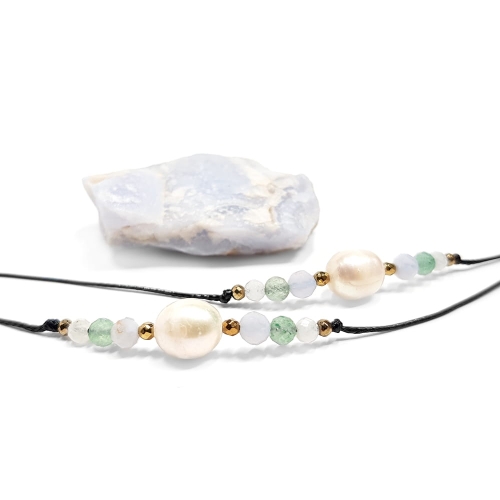 ZODIAC28 Bransoletka zodiakalna Rak Magneska biżuteria bransoletka dla raka z kamieni naturalnych 3.jpg