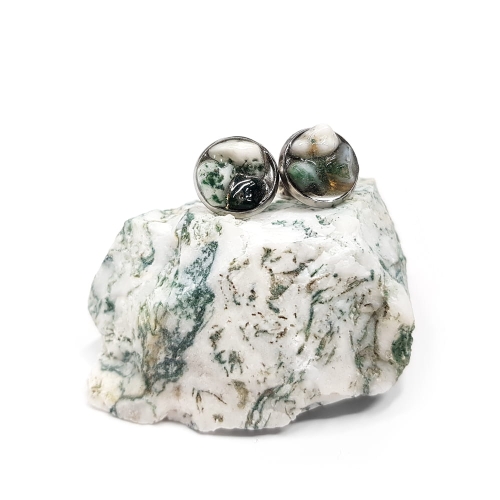 KST615 Kolczyki sztyfty agat mszysty Magneska biżuteria 2.jpg