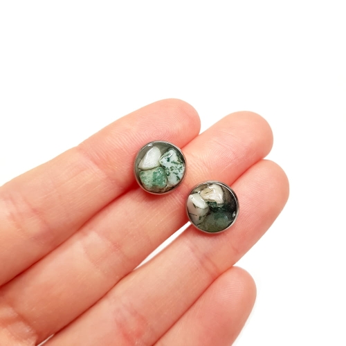 KST615 Kolczyki sztyfty agat mszysty Magneska biżuteria 3.jpg