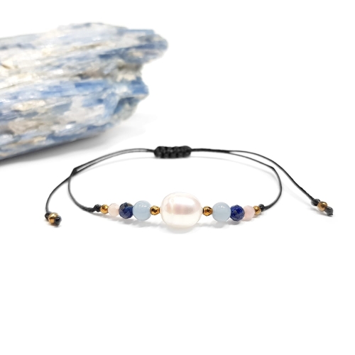 ZODIAC31 Bransoletka zodiakalna Panna perła, andelit, lapis lazuli opal Magneska biżuteria dla znaków zodiaku 2.jpg