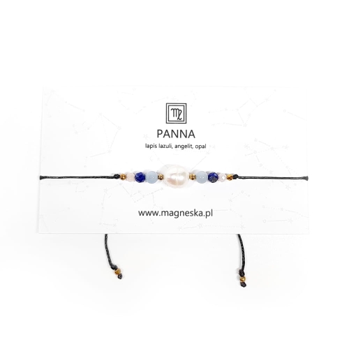 ZODIAC31 Bransoletka zodiakalna Panna perła, andelit, lapis lazuli opal Magneska biżuteria dla znaków zodiaku 3.jpg