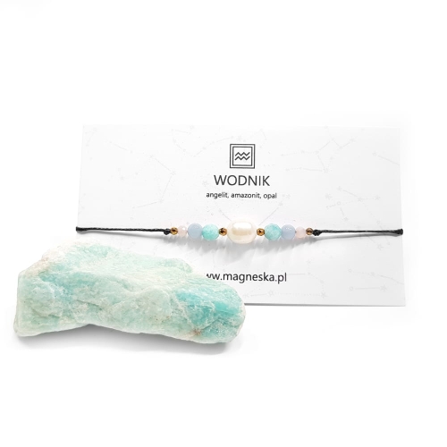 ZODIAC36 Bransoletka zodiakalna Wodnik Magneska Amazonit, angelit i opal 4.jpg