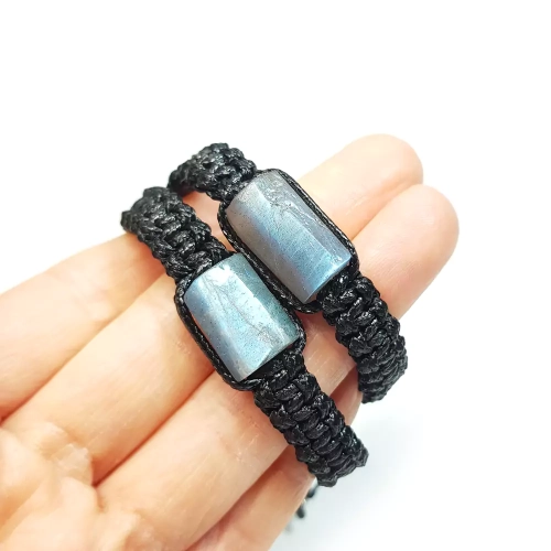 SZN877 WEBP Bransoletka makramowa damska labradoryt Magneska biżuteria z kamieni naturalnych amulety z kamieni 2.webp