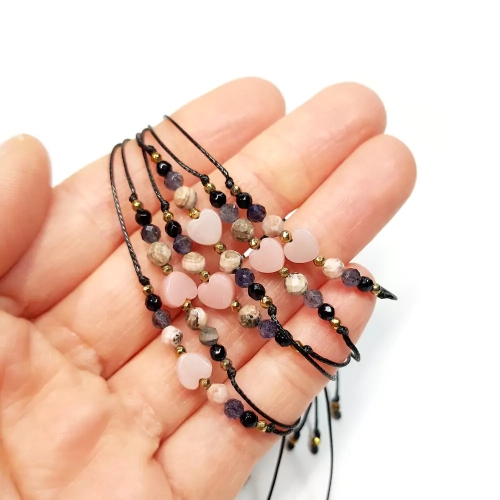 SZN878 WEBP Bransoletka opal różowy, rodochrozyt, iolit, onyks i hematyt Magneska bransoletki na sznurku z kamieni naturalnych 3.webp