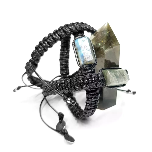 MES297 WEBP Bransoletka męska labradoryt makrama Magneska bransoletki makramowe 3.webp