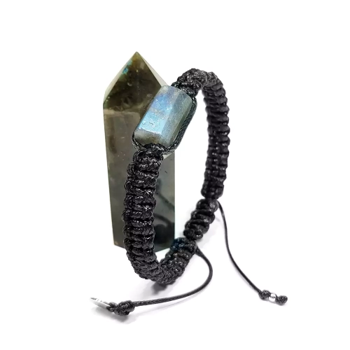 MES297 WEBP Bransoletka męska labradoryt makrama Magneska bransoletki makramowe.webp