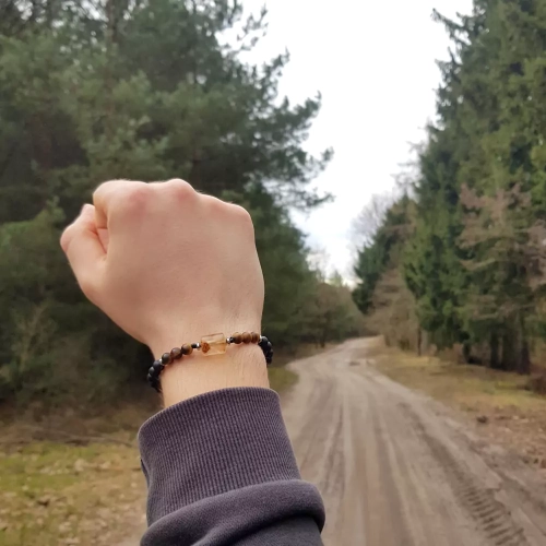 MES298 WEBP Bransoletka męska kwarc tygrysi, tygrysie oko, hematyt i lawa wulkaniczna Magneska biżuteria 4.webp