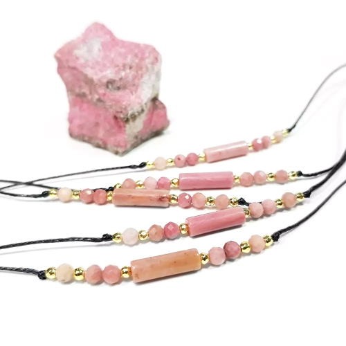 SZN889 WEBP Bransoletka z kamieni na sznurku Magneska rodonit i hematyt 2.webp