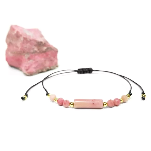 SZN889 WEBP Bransoletka z kamieni na sznurku Magneska rodonit i hematyt.webp