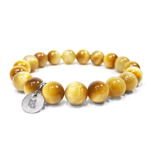 KAM791 WEBP Bransoletka damska żółte tygrysie oko Magneska biżuteria 2.webp