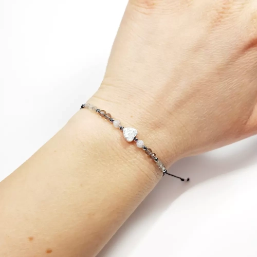 SZN902 WEBP Bransoletka magnezyt, kamień księżycowy, kwarc dymny i kamień słoneczny Magneska biżuteria  3.webp