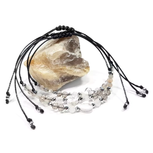 SZN902 WEBP Bransoletka magnezyt, kamień księżycowy, kwarc dymny i kamień słoneczny Magneska biżuteria.webp