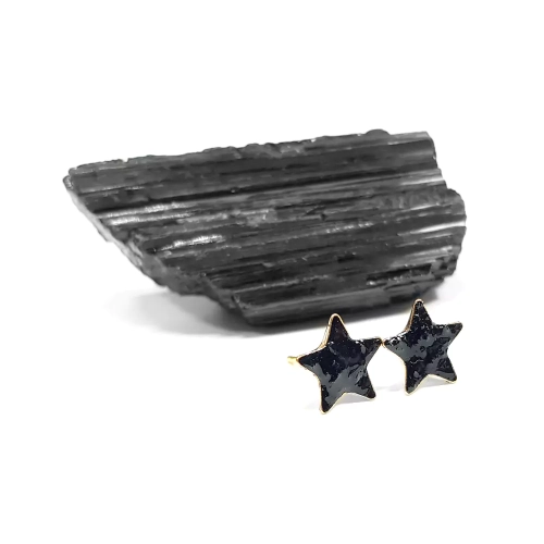 KST642 WEBP Kolczyki sztyfty czarny turmalin w żywicy.webp