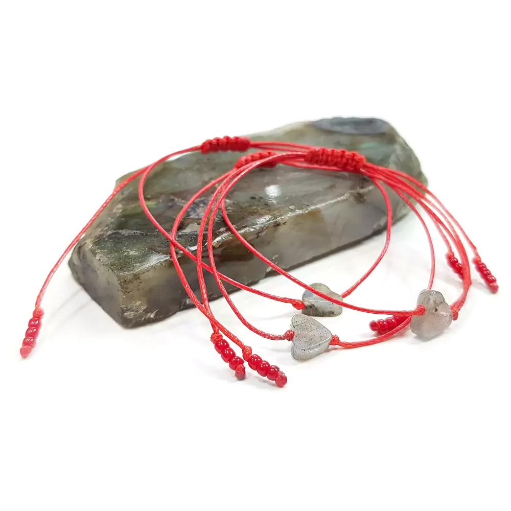 WishYou129 WEBP Bransoletka szczęścia labradoryt serduszko Magneska biżuteria z kamieni.webp