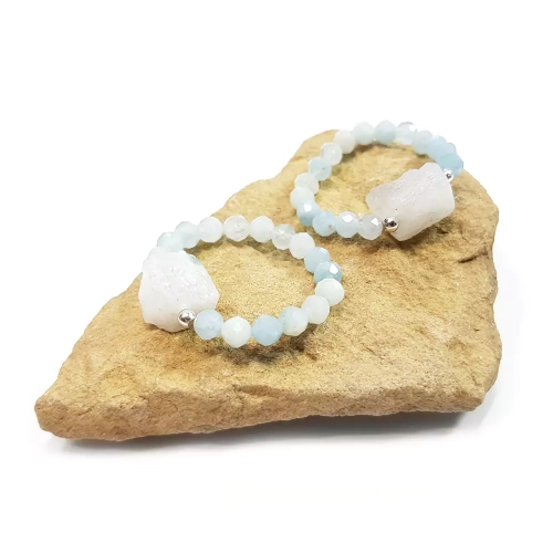 PIER367 WEBP Pierścionek elastyczny kamień księżycowy, akwamaryn i srebro Magneska biżuteria 2.webp