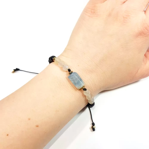 SZN936 WEBP Bransoletka niebieski chalcedon żółty agat i lawa wulkaniczna Magneska biżuteria sklep online 3.webp