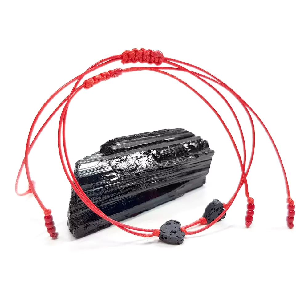 WishYou131 WEBP Bransoletka lawa wulkaniczna serce na czerwonej nitce Magneska biżuteria.webp