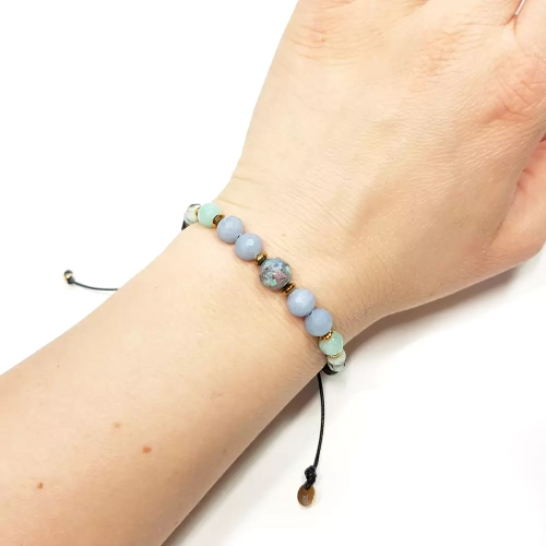 SZN942 WEBP Bransoletka chryzokola, angelit, jadeit, hemimorfit Magneska biżuteria 3.webp