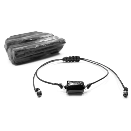 SZN943 WEBP Bransoletka czarny turmalin i srebrny hematyt Magneska biżuteria 3.webp